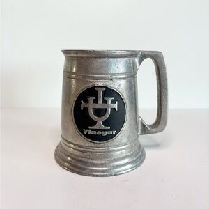Rare Vintage Pewter Vinegar Tankard Stein Stamped Old Mill Ent Lancaster Pa